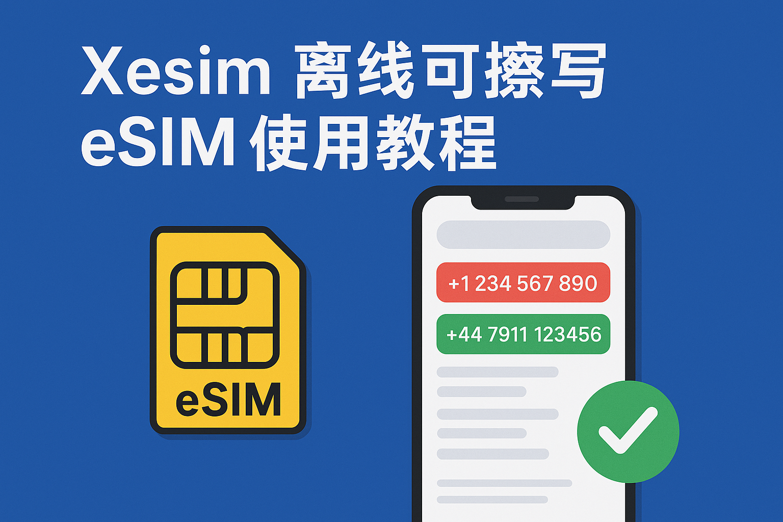Xesim 离线可擦写eSIM手机卡使用教程,苹果手机也可以下载和切换手机号码,能存储15张eSIM文件